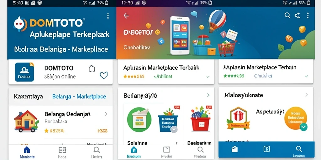 Antarmuka aplikasi DOMTOTO yang menarik dan mudah digunakan.