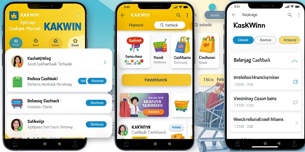 Antarmuka KAKWIN yang sederhana dan mudah digunakan untuk mendapatkan cashback.