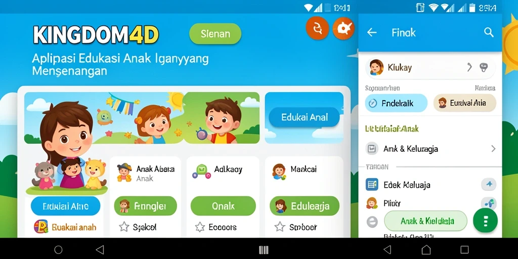 Antarmuka menarik dan interaktif dari KINGDOM4D