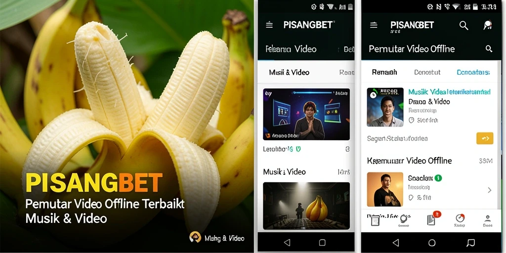 Tampilan antarmuka PISANGBET yang ramah pengguna untuk Pemutar Video Offline.