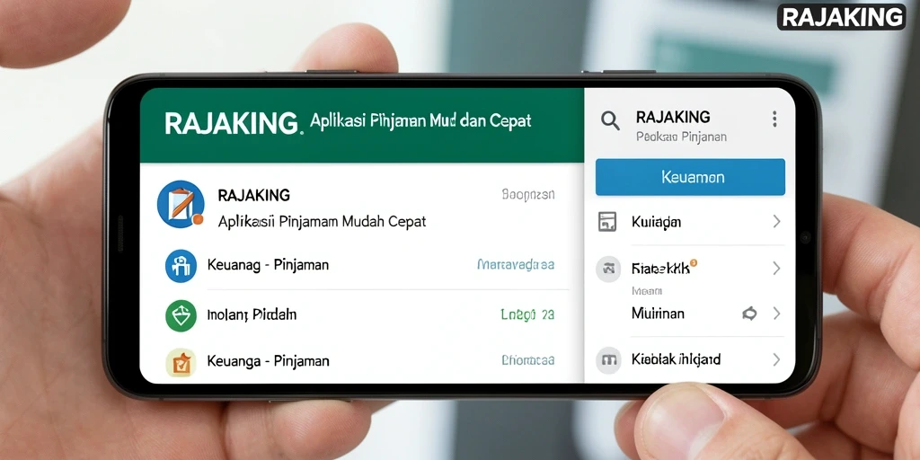 Tampilan antarmuka RAJAKING yang sederhana dan praktis.