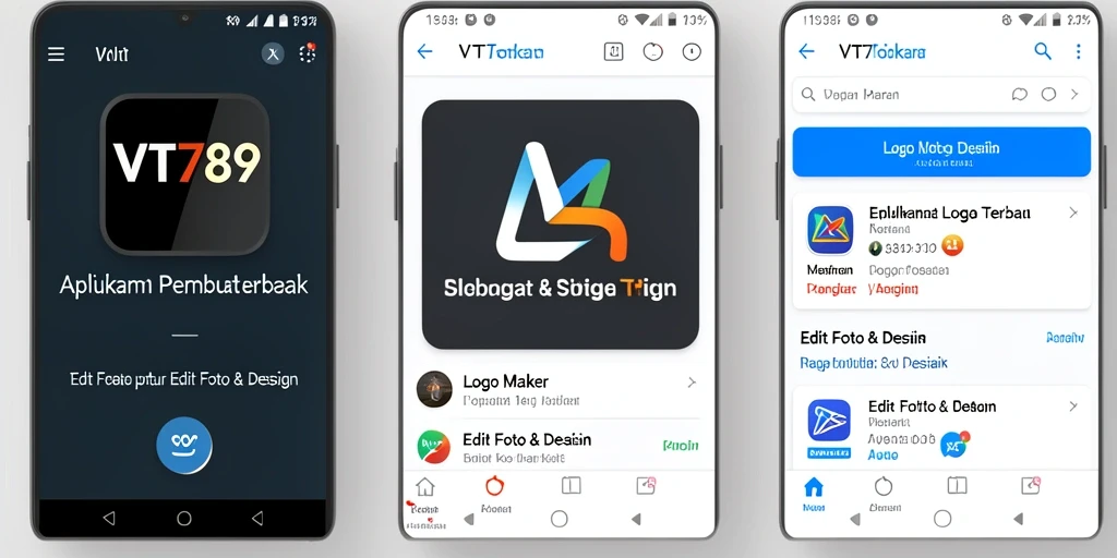 Antarmuka VT789 yang user-friendly untuk pembuatan logo.