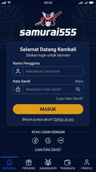 Masuk Akun Samurai555 dengan Mudah